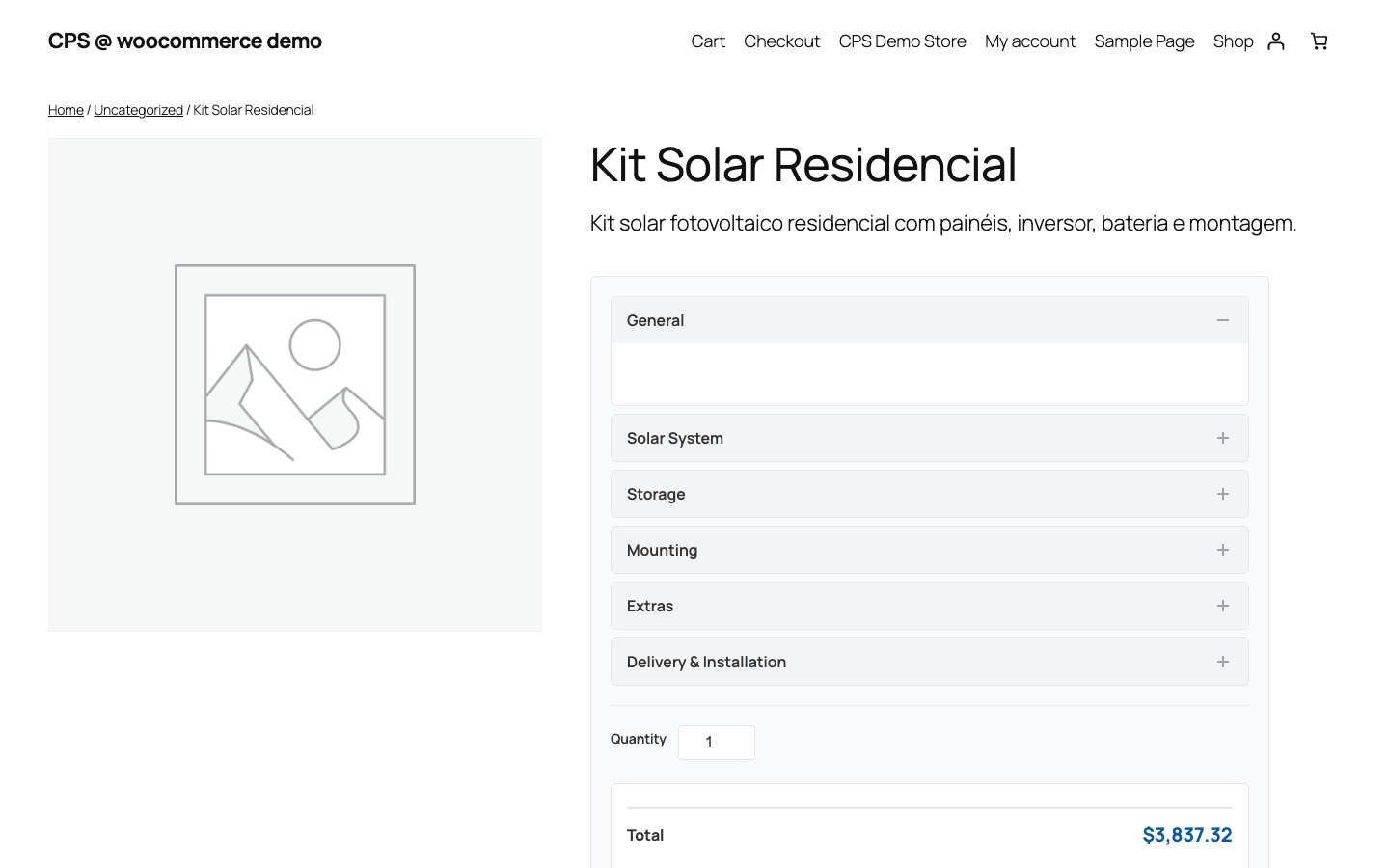 CPS configurator embedded in a WooCommerce product page